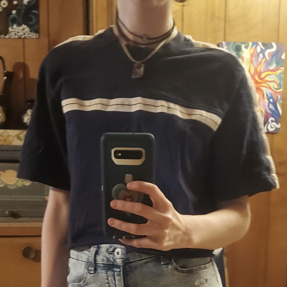 Striped cropped t-shirt 👕